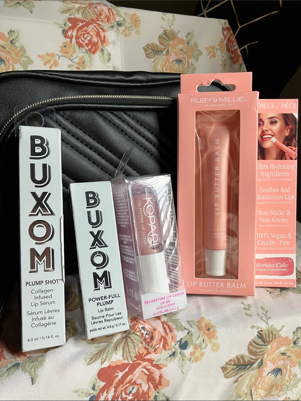 Buxom & Ruby + Millie Lip Care Set — Pink / Peach Shades & free earrings!!
